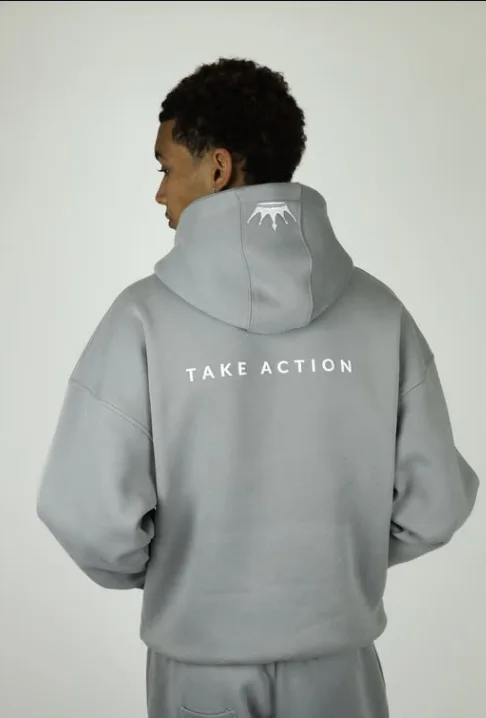 Sweat à capuche gris