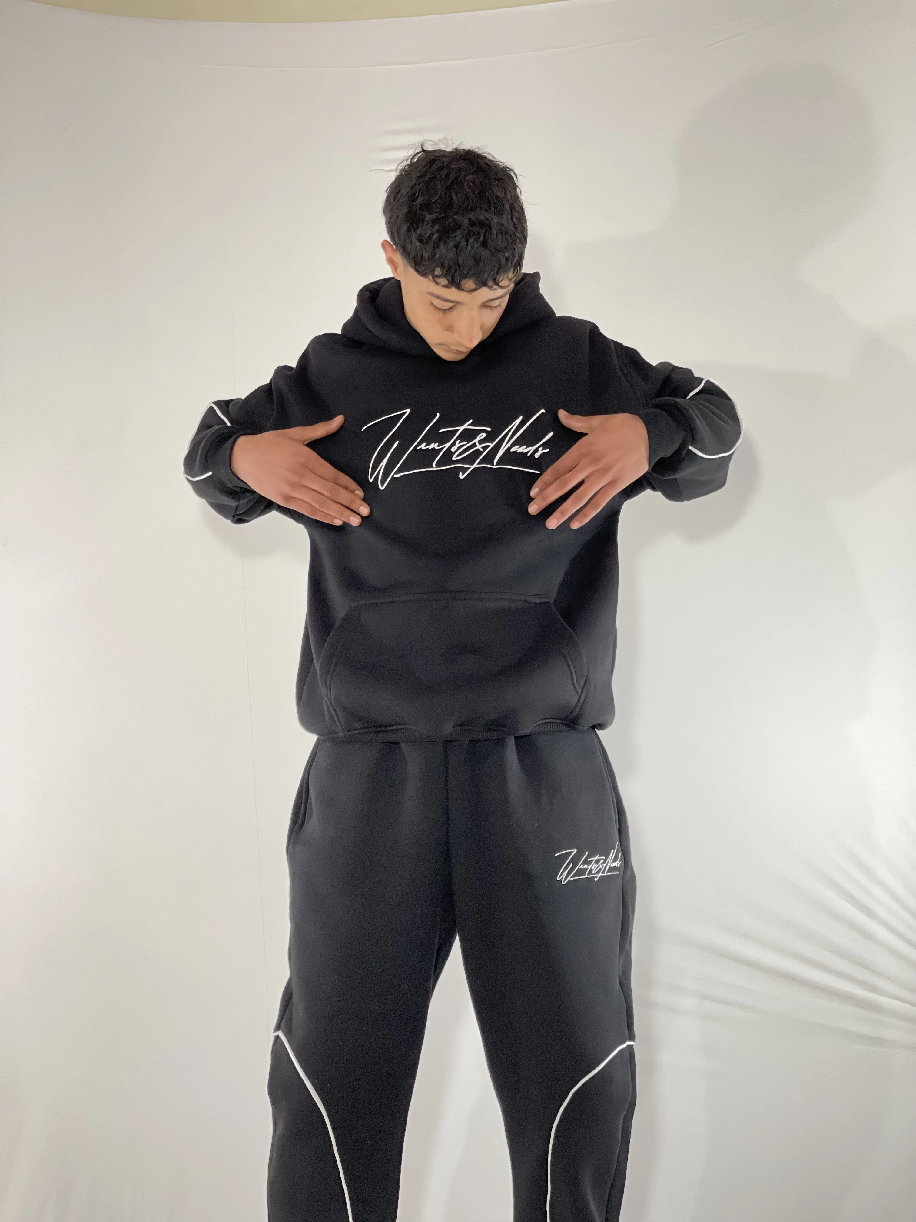 Pantalon de survêtement ample Sweat à capuche Noir