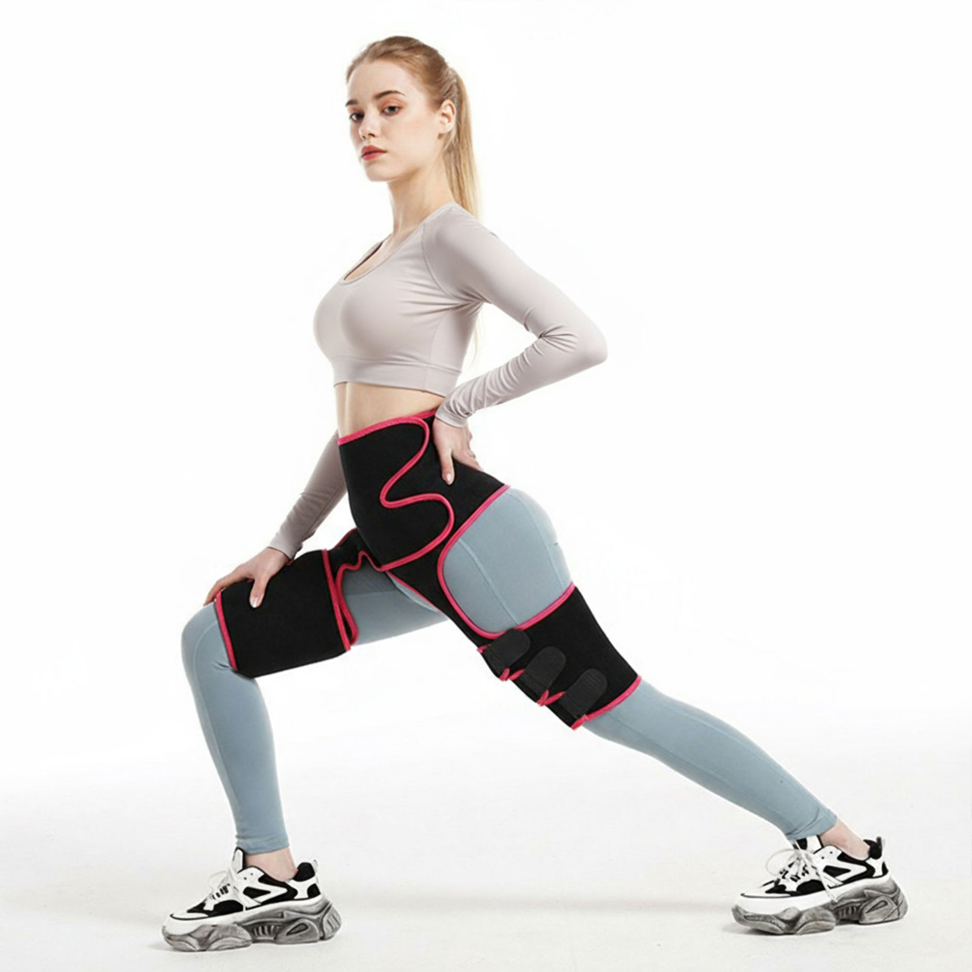 حزام رياضي حرار قابل للتعديل للنحت 3×1 – خصر + أفخاذ + أرداف