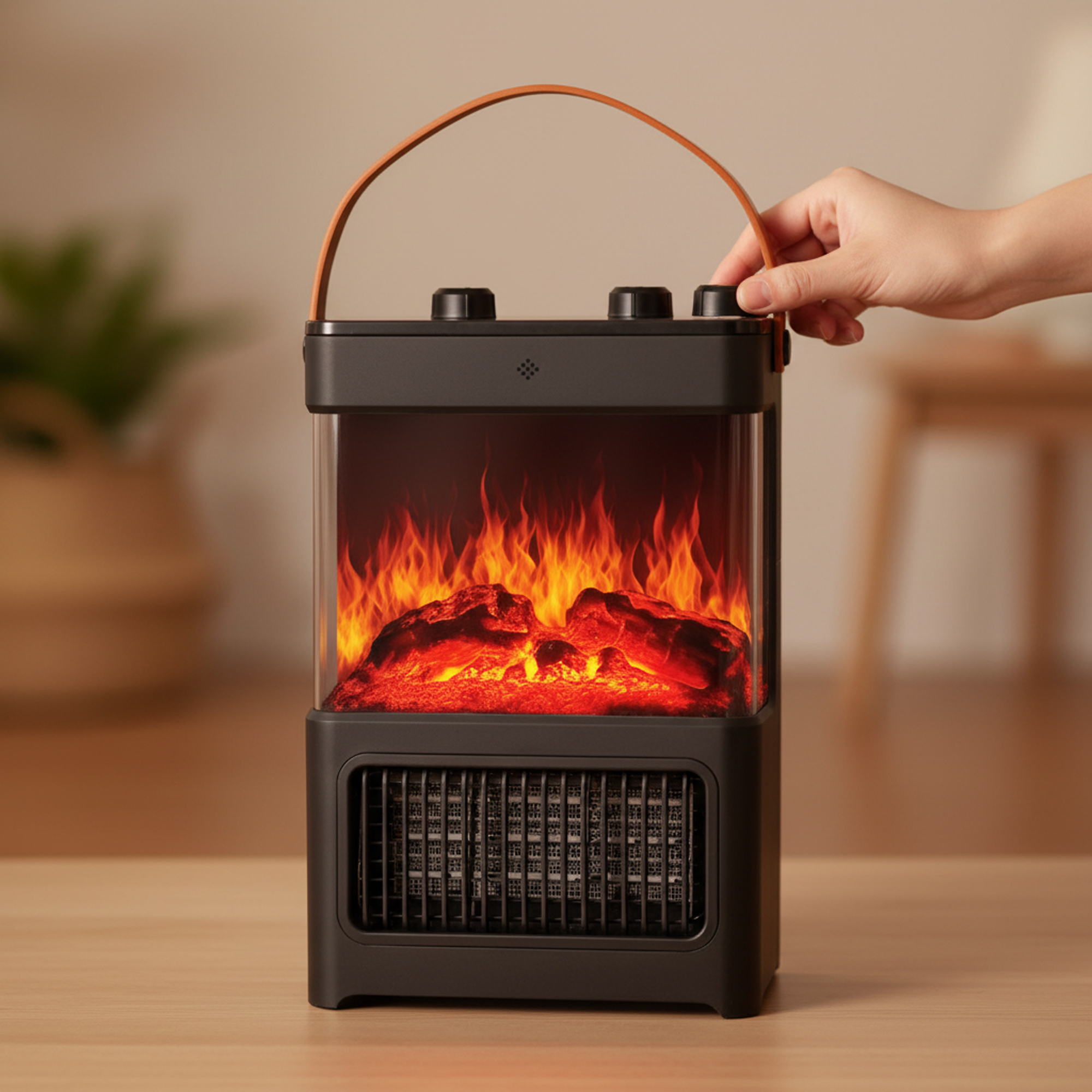 دفاية كهربائية مع ديكور فاخر الحديثة