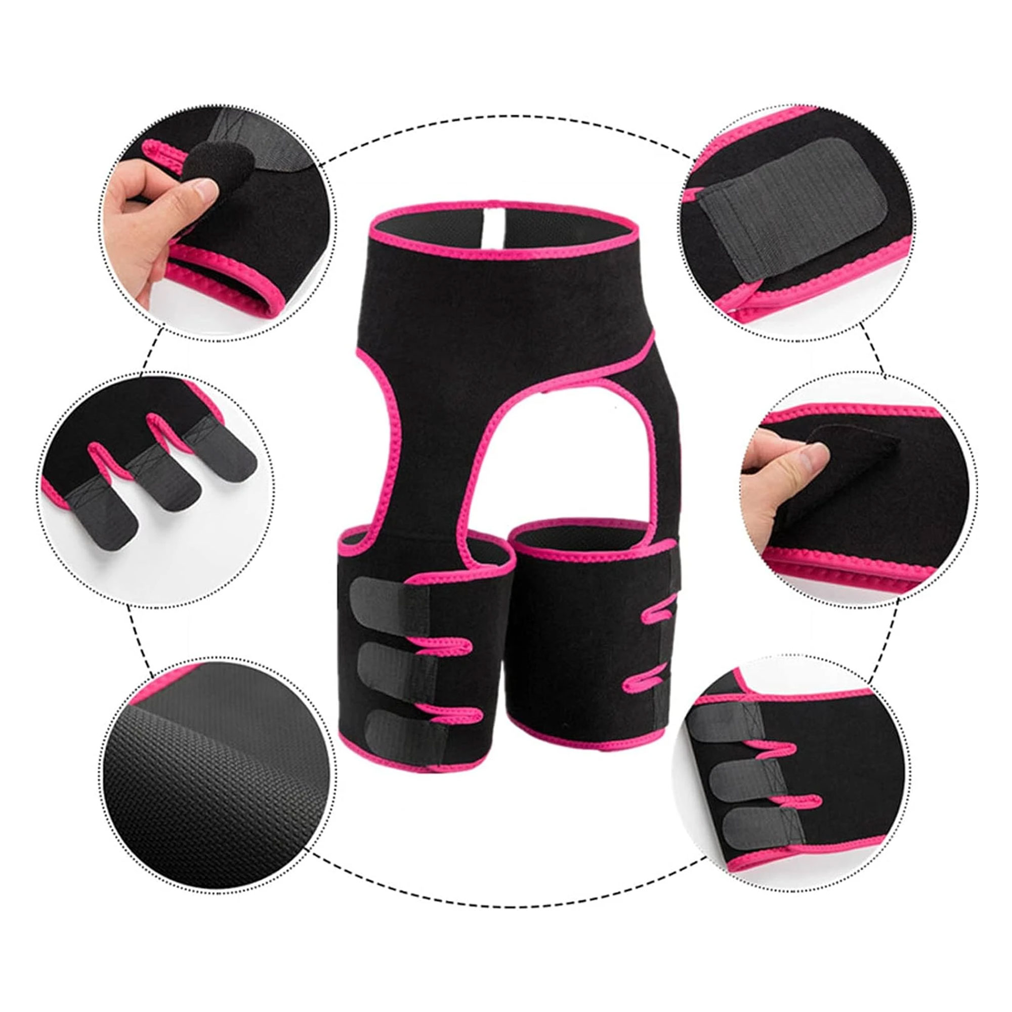 حزام رياضي حرار قابل للتعديل للنحت 3×1 – خصر + أفخاذ + أرداف