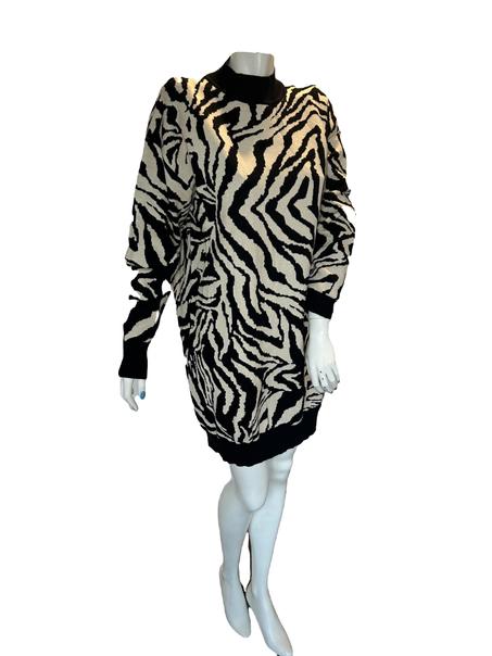 Haut en laine motif Zèbre