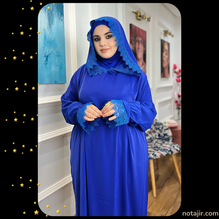 عباية أنيقة بتفاصيل دانتيل – مثالية للمحجبات