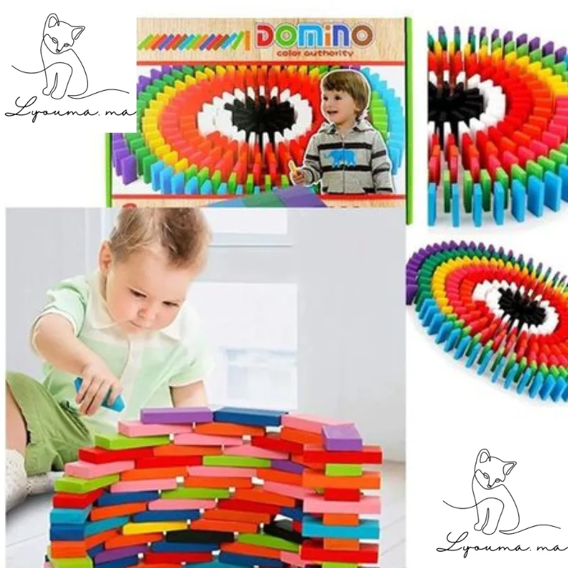 KIDWAY - Mon ju d domino n bois - Jux éducatifs - 2 ans t + au millur prix
