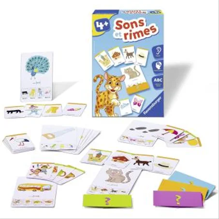 Sons et rimes, jeu éducatif pour se préparer à la lecture (4 ans et plus). 70DH