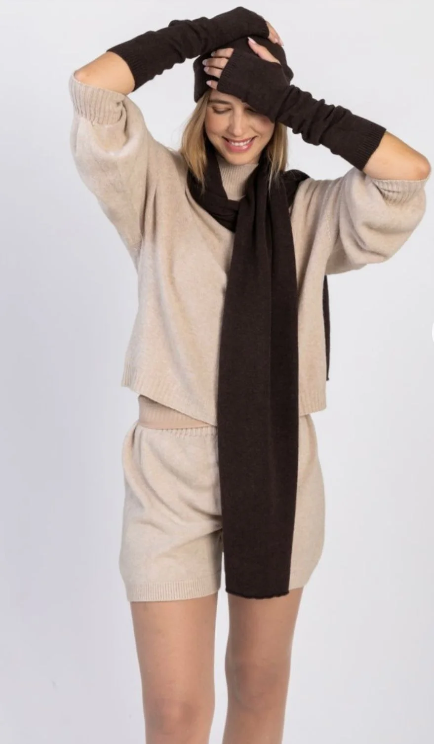 Écharpe en marron chocolat