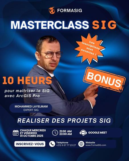 Master Class SIG avec ArcGIS Pro – 10h intensives