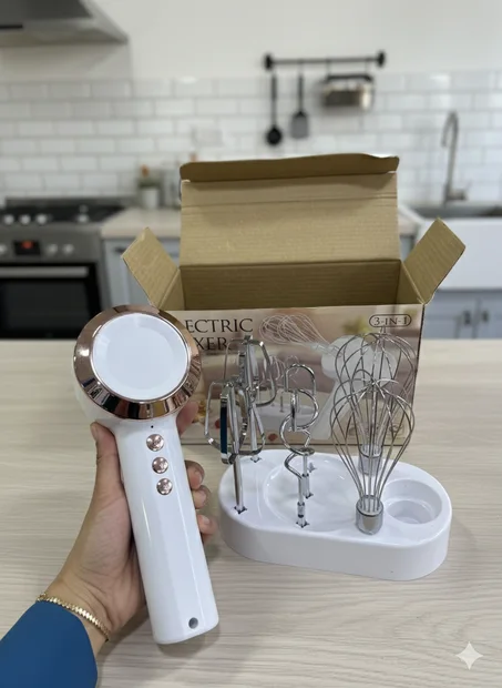 Electric Mixer 3-in-1 بشحن Type-C   خلاط متعدد الاستعمالات