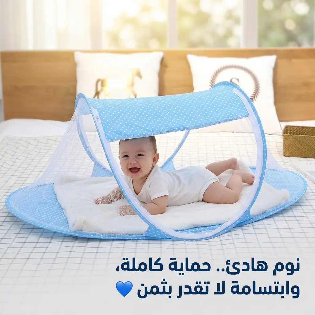 خيمة حماية الطفل من الناموس – سهلة الطي والحمل