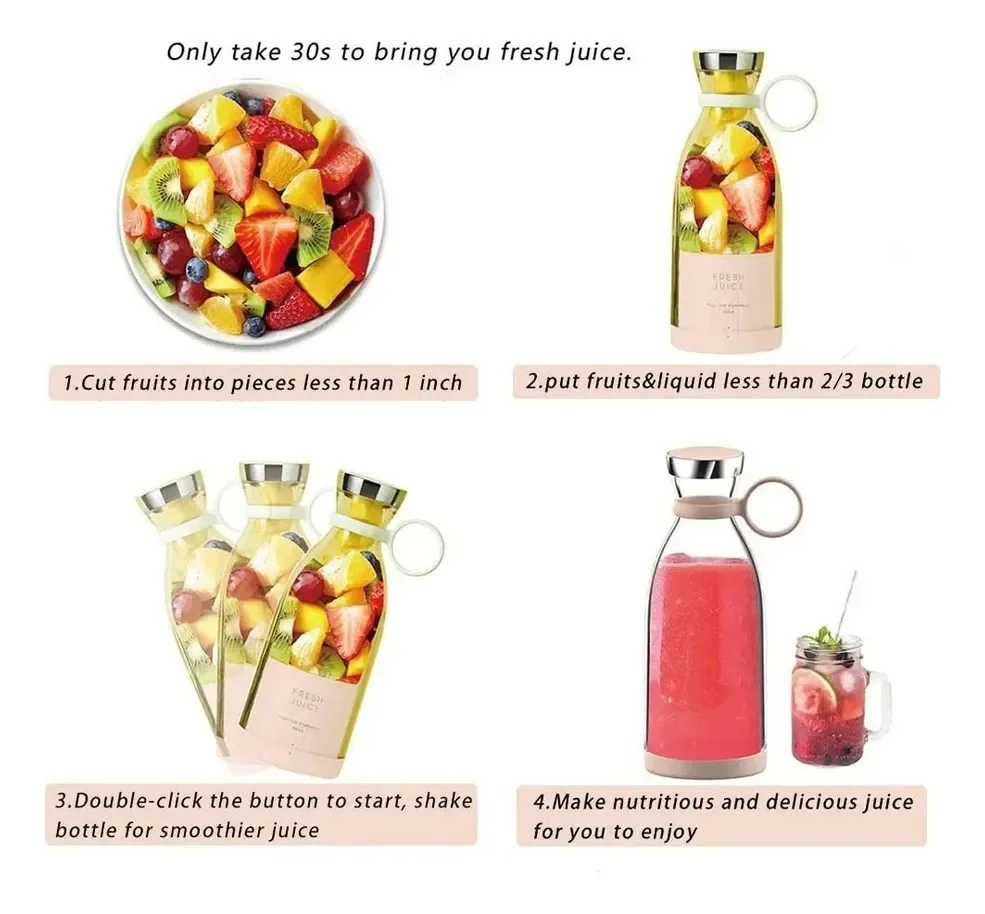 Mini licuadora de vaso portatil verde