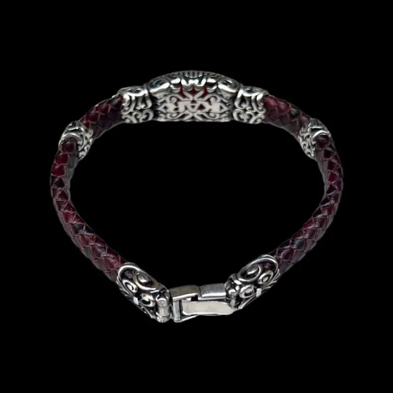Bracelet Manchette Argent Sterling 925 Avec œil De Tigre - Bijou Fait Main Réglable - Neuf