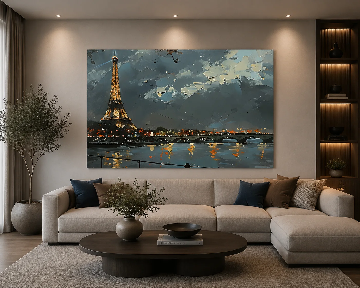 Nuit parisienne sur la Seine