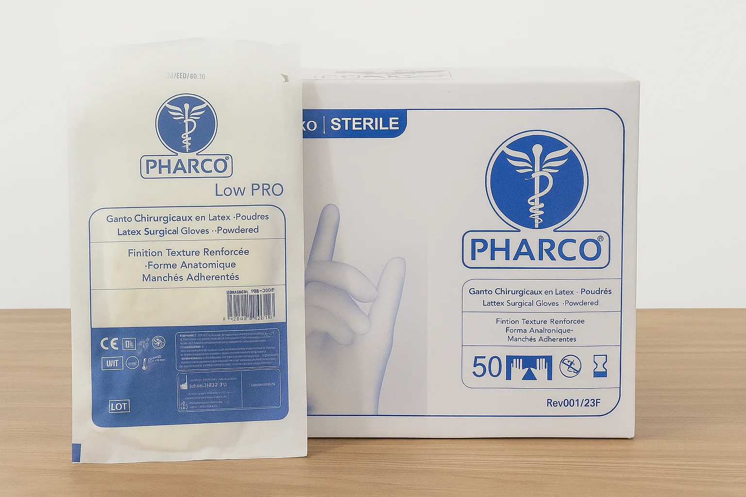 Gants Chirurgicaux Stériles en Latex PHARCO Low PRO (Poudrés)