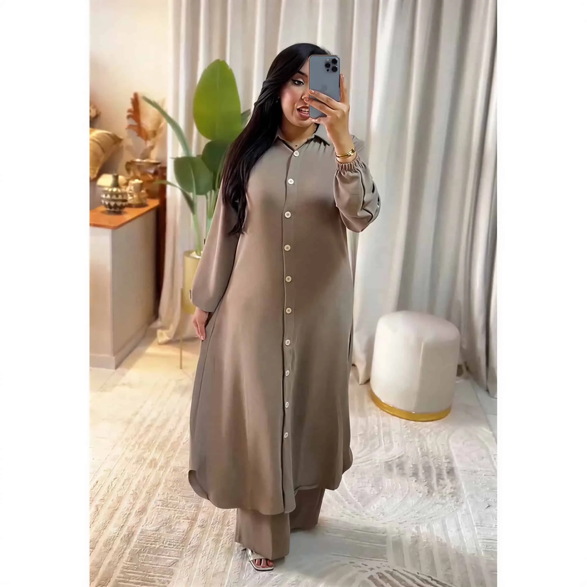 Ensemble Femme Chic (Chemise Longue & Pantalon)