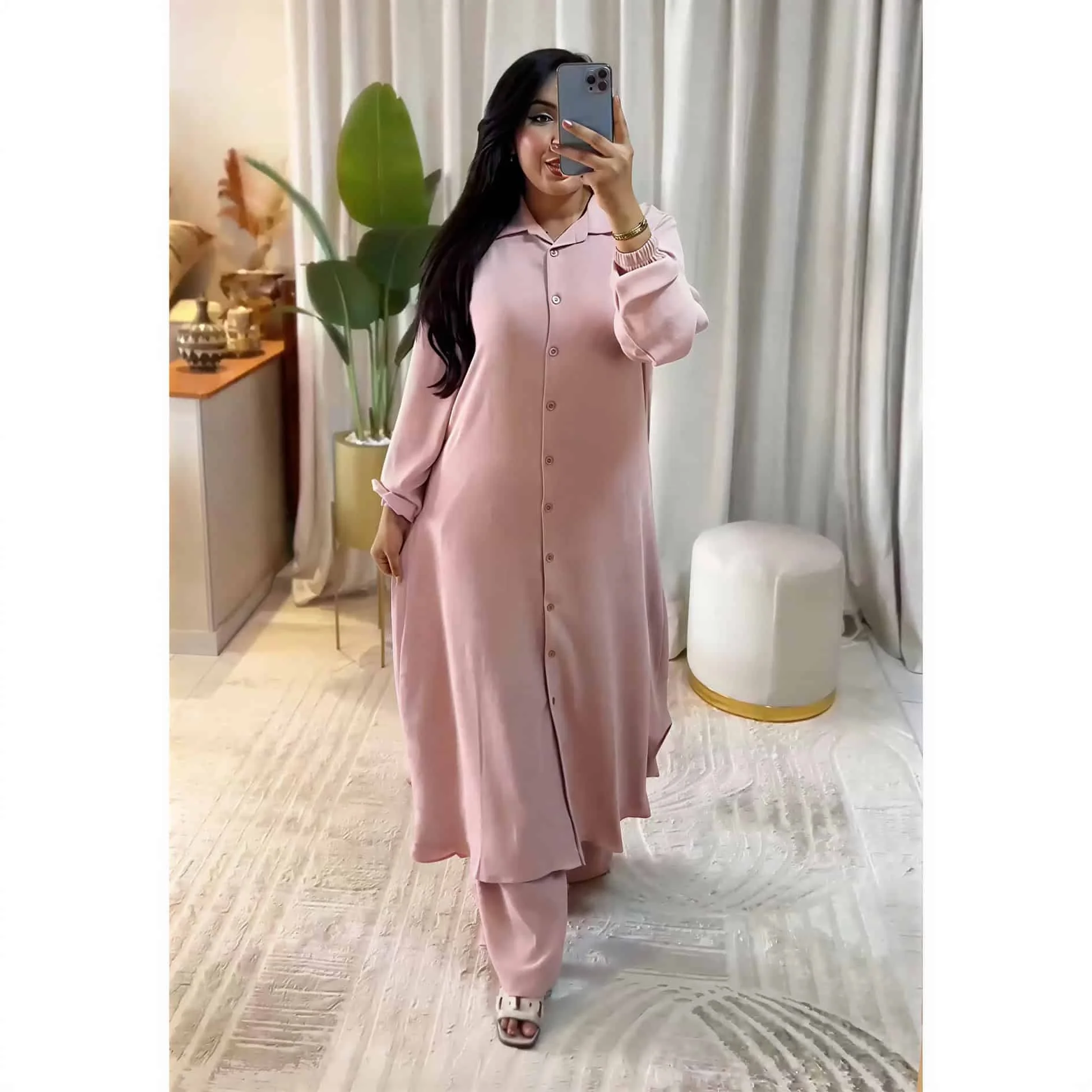 Ensemble Femme Chic (Chemise Longue & Pantalon)