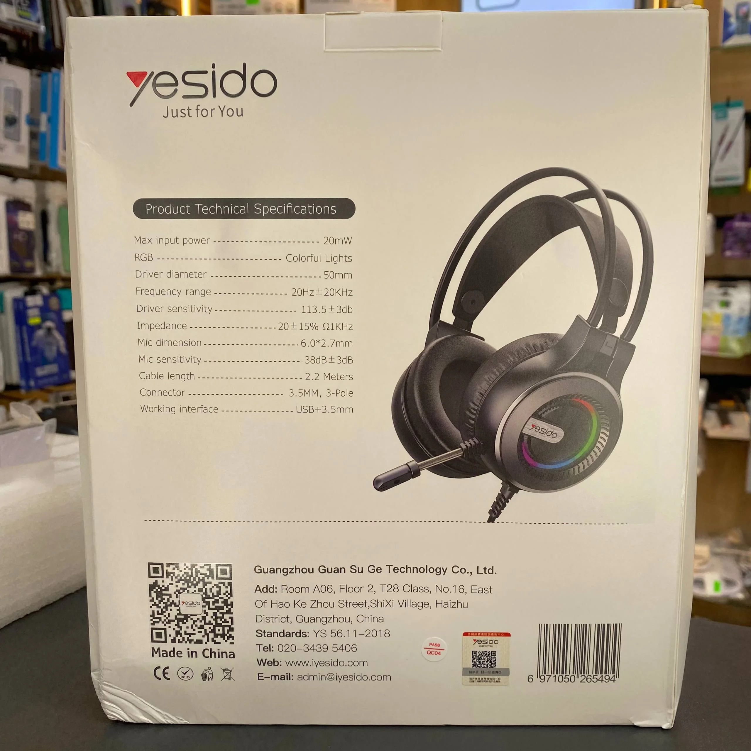 Yesido EK02 Gaming Casque ORIGINAL