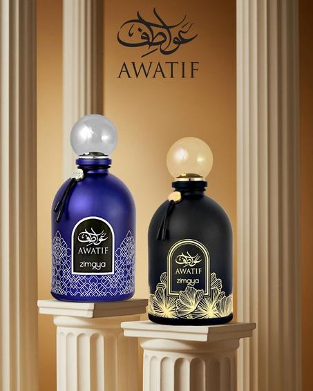 عطور عواطف اسود و ازرق