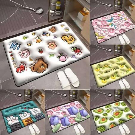 سجادة الحمام والمنزل فائقة الامتصاص المضادة للانزلاق