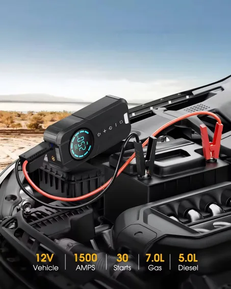 Batterie Voiture avec Compresseur