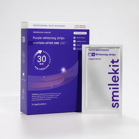 💜✨ شرائط "سمايل كيت" للتبييض السريع - ابتسامة ناصعة البياض في 30 دقيقة فقط