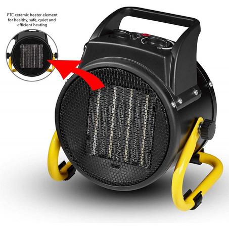 دفاية سراميك ومروحة عالية السرعة ضد الماء ومزودة بنظام الأمان ضد الحرائق تغطي مساحة كبيرة حتى 18 متر مكعب