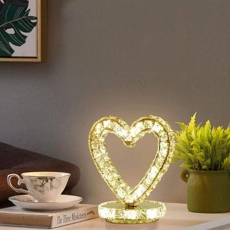 ابجورة كرستال لمس على شكل قلب 3 الوان USB