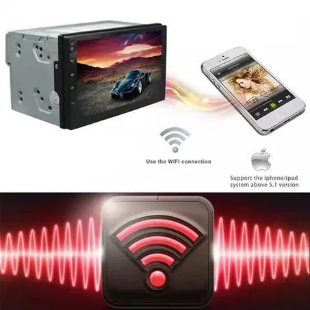 راديو سيارة 7 بوصة يعمل بنظام اندرويد 7.1 ونظام حديد المواقع