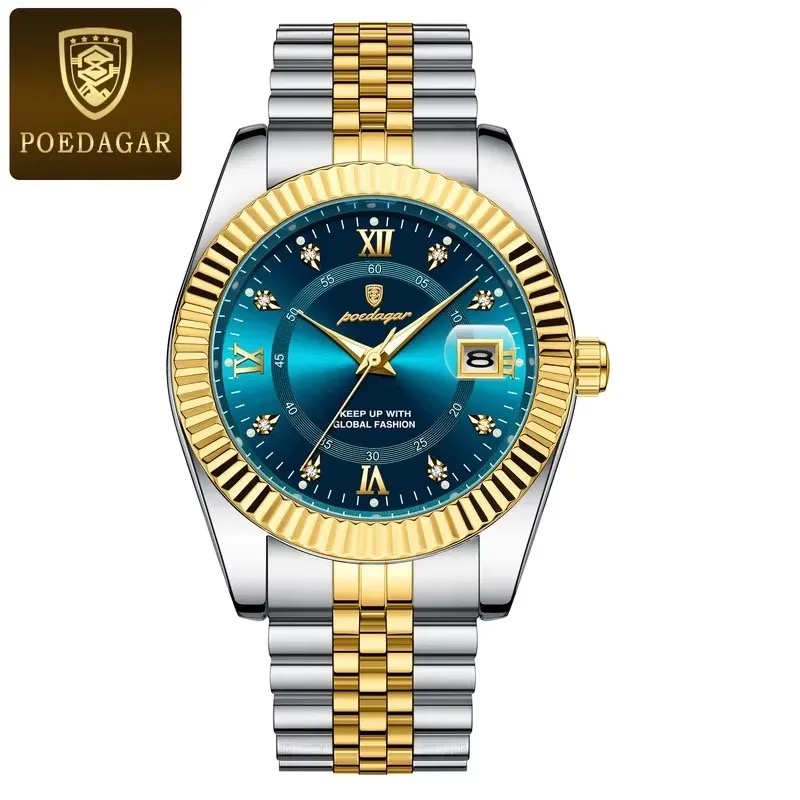 POEDAGAR Luxury Watch Waterproof
