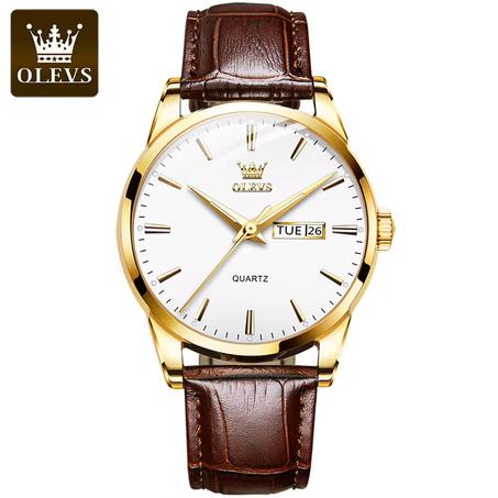 OLEVS Top Brand Watch Waterproof Leather Strap