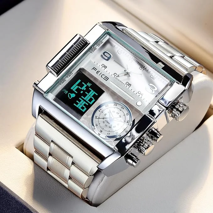 FEICE Watch for Men Analog White Dial