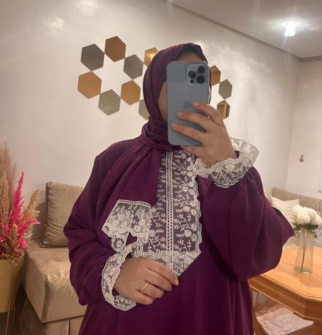 عباية صلاة مع الفولار ديالها