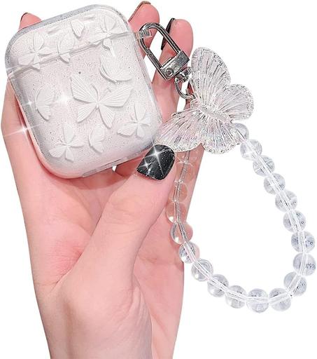 غطاء سماعات AirPods بتصميم الفراشات الأنيق