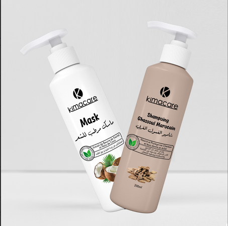 shampooing ghassoul + mask beurre de karité et noix de coco