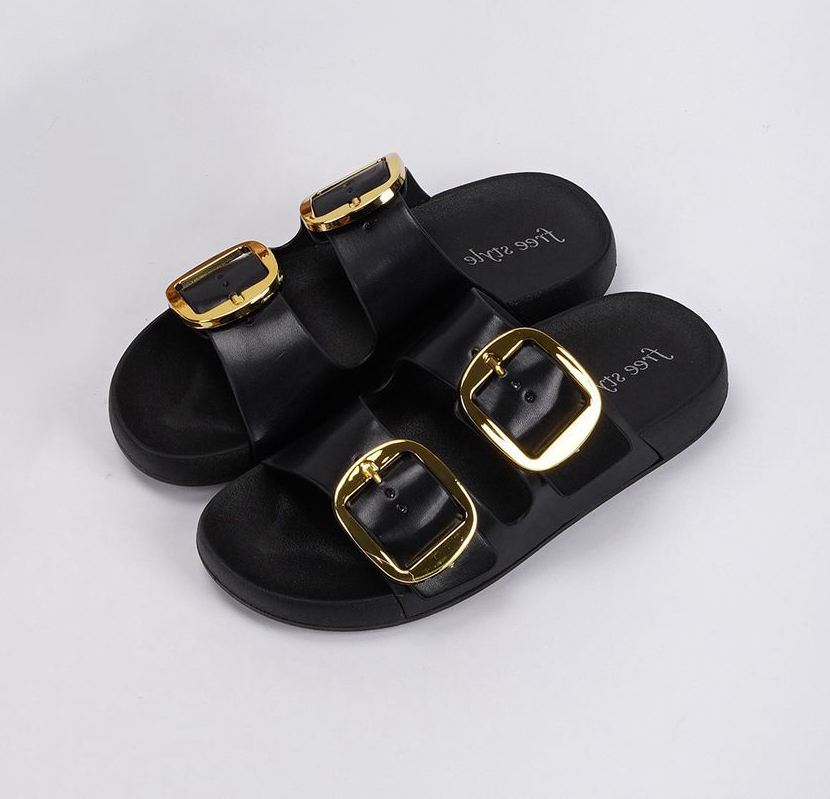 Sandales avec Boucles dorées pour femmes