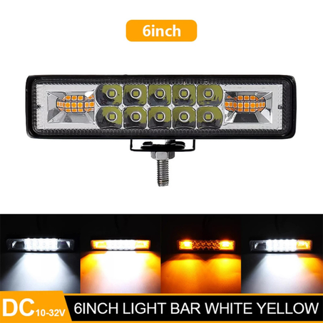 ضوء led قياس 6 بوصة (أبيض وأصفر)