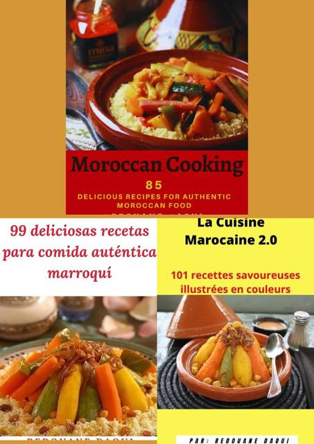 Pack 3 Ebooks- Moroccan Cooking  English- French-Spanish