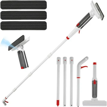 ممسحة زجاج قابلة للتمدد مع رذاذ و شريط كشط مزدوج