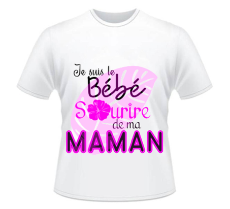 T-shirt-bébé-personnalisé-je-suis-le-bébé-sourire-de-ma-maman