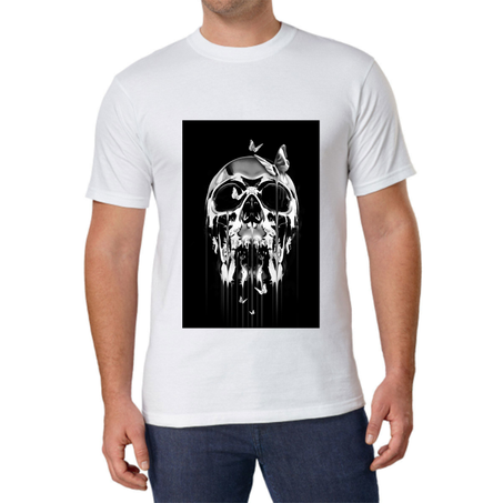T-shirt-Art-Skull-pour-Hommes