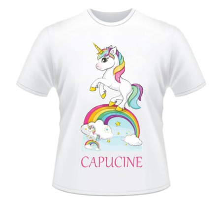 T-shirt-bébé-personnalisé-unicorne-mignon