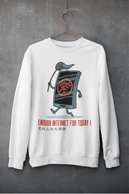 Pull-Sweatshirt-ENOUGH-INTERNET-FOR-TODAY-pour-Femmes