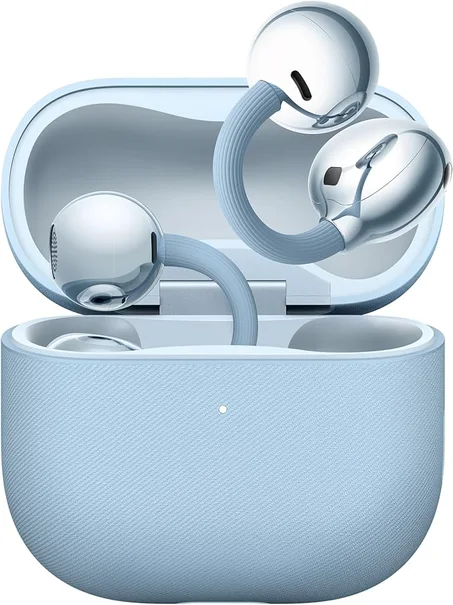 سماعات HUAWEI FreeClip 2 اللاسلكية، سماعات بلوتوث، تصميم C-bridge، استماع مفتوح الأذن التكيفي، عمر بطارية 38 ساعة، iOS وAndroid، أزرق، Huawei Care+ لمدة 12 شهرا (حصري من أمازون)