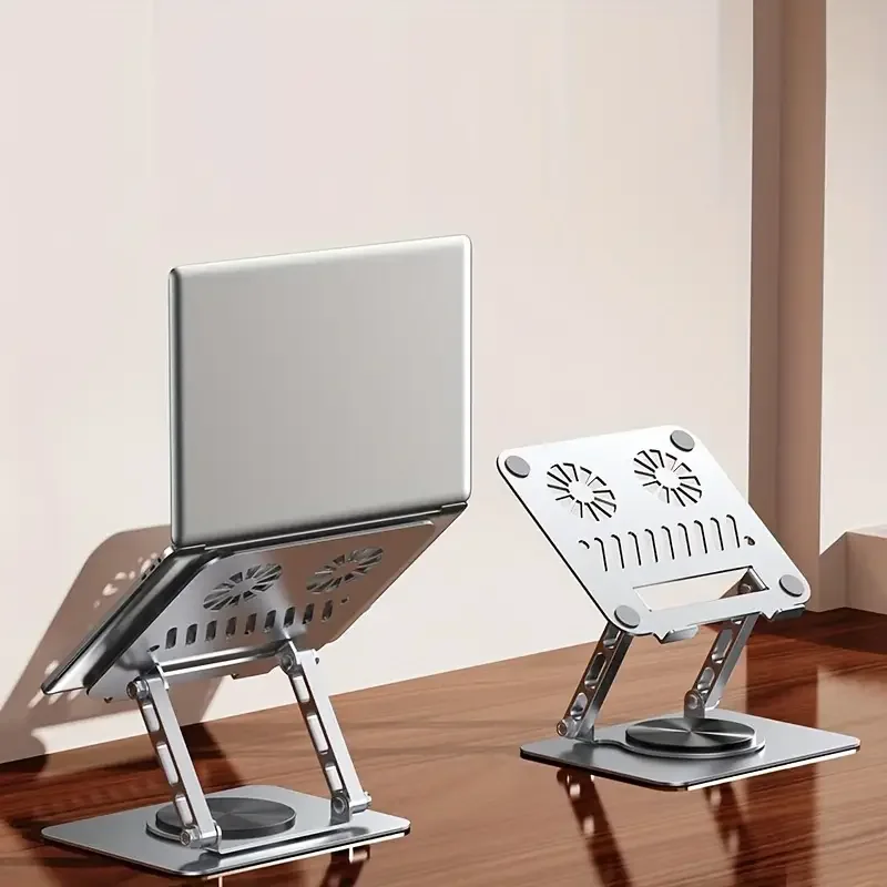 ستاند احترافي للابتوب والتابلت – قابل للطي والدوران 360° مع ثبات مثالي وراحة طوال اليوم