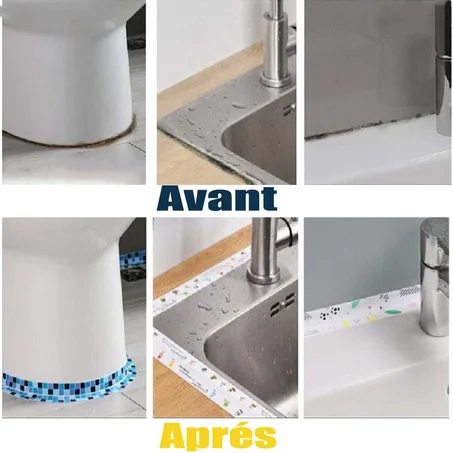 شريط إغلاق من البولي فينيل كلوريد ذاتي اللصق لحوض استحمام المطبخ والحمام وجميع القوالب