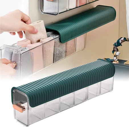 منظم ملابس داخلية وجوارب متعدد الأغراض مثبت على الحائط مكون من 6 خلايا