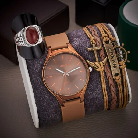 ساعة + خاتم+ 4 براسليات