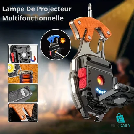 مصباح مغناطيسي قوي متعدد الوظائف محمول 7 في 1