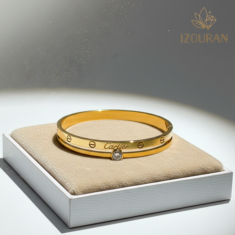 Bracelet doré style Cartier – Femme