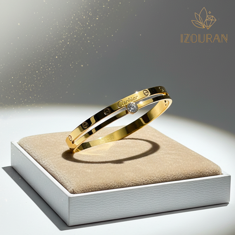 Bracelet doré style Cartier – Femme