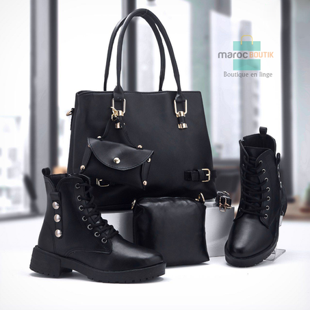 باك نسائي مكون من حقيبة راقية مع بودز بجميع المقاسات